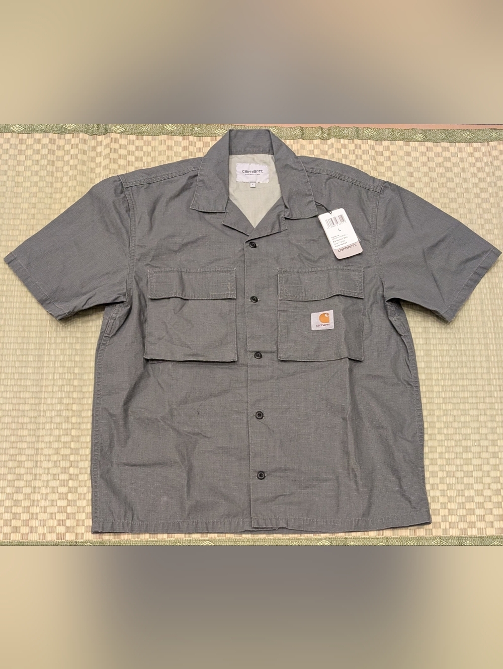 NWT Carhartt WIP Work in Progress S/S Wynton Shirt Jura Yucca Men's Size Large
